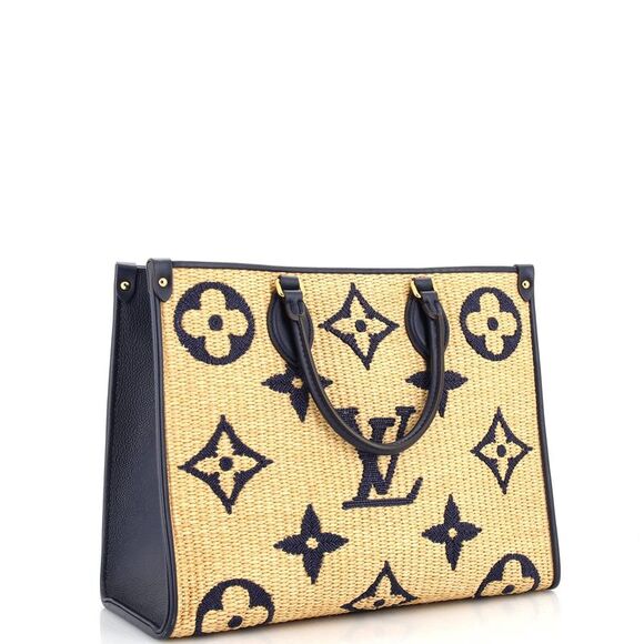 Louis Vuitton OnTheGo Tote Monogram Giant Raffia MM Blue, Neutral - Picture 2 of 10